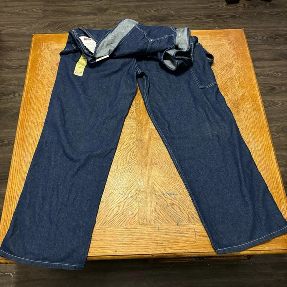 NWT Dickies Durable Bib Overalls Denim Jean Indigo Blue Men's XL R Workwear - Picture 4 of 9